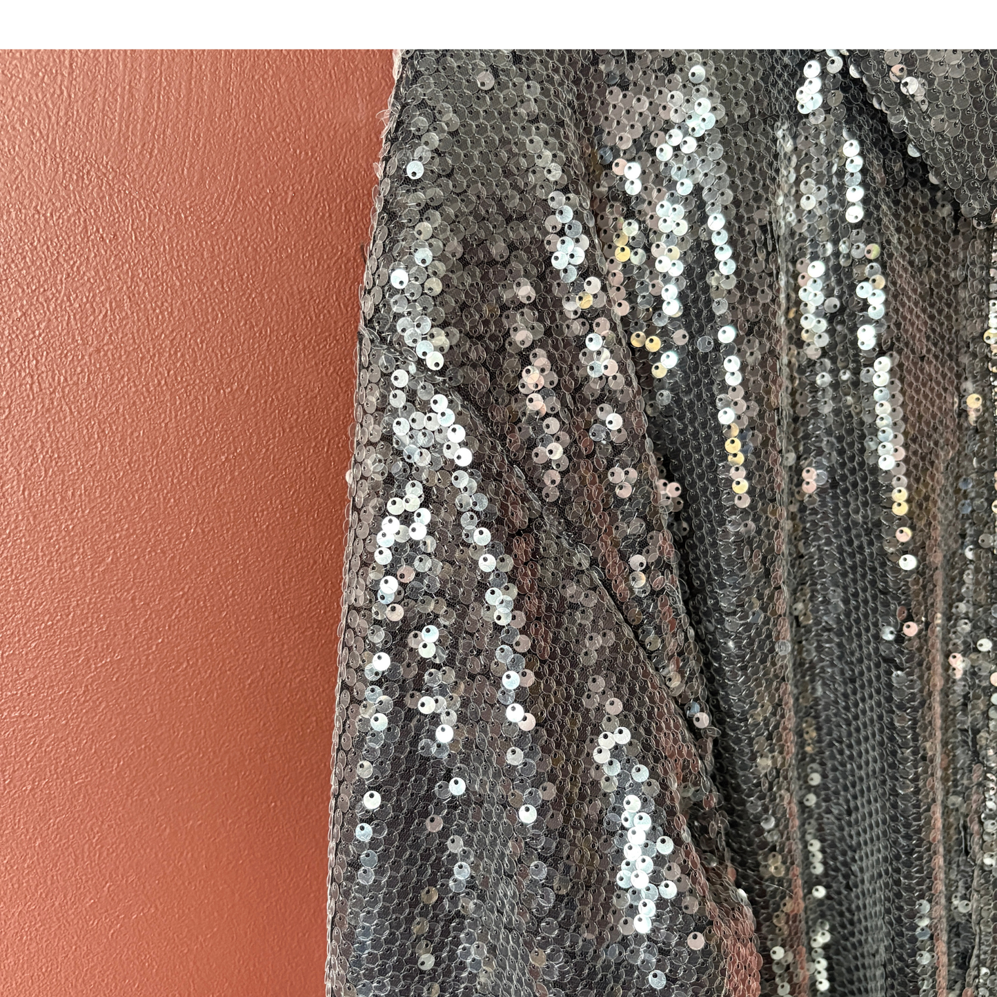 Nasty Gal Silver Sequin Oversize Shirt