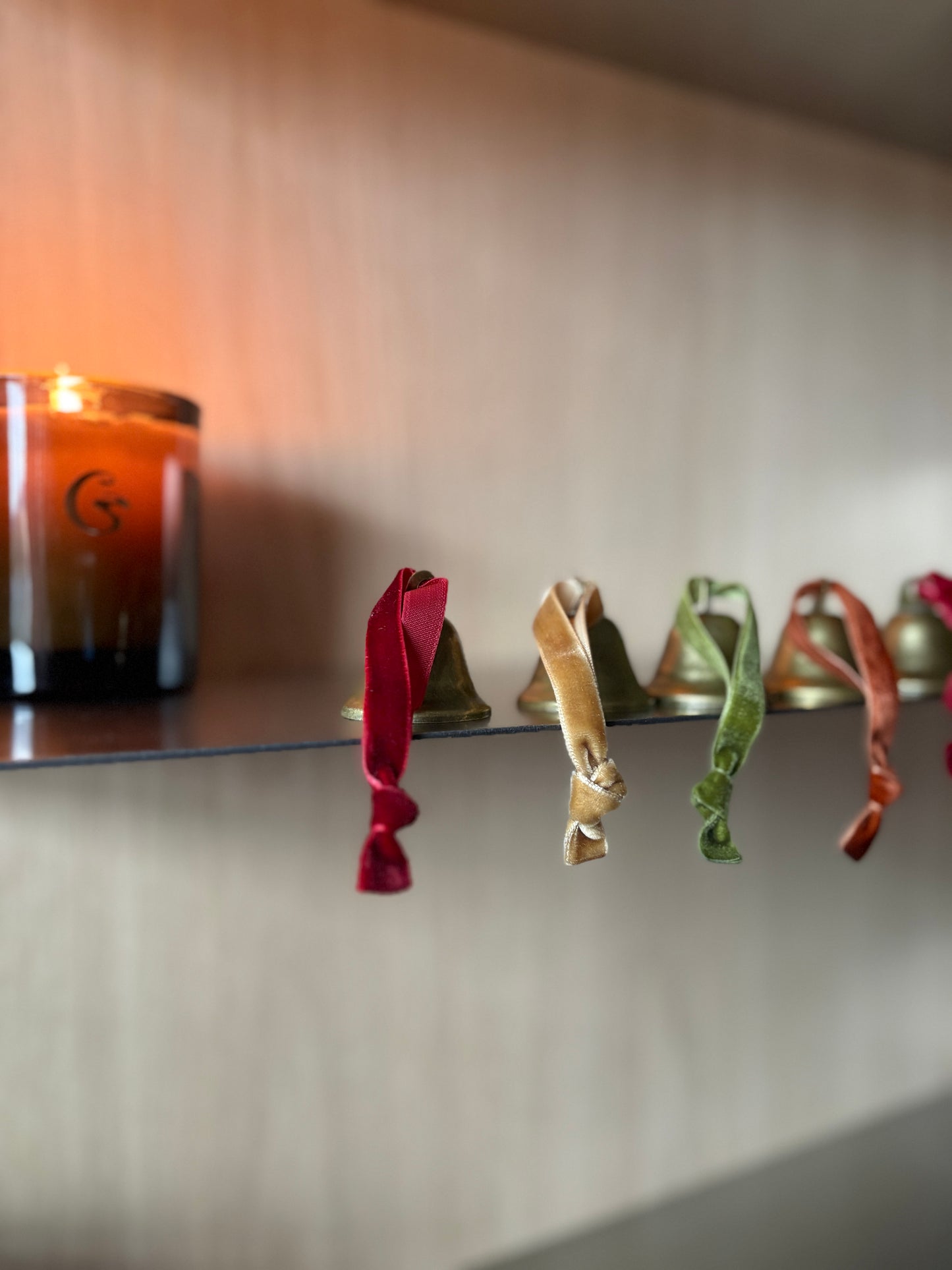 Vintage Mini Antique Christmas Bells - Set of 8