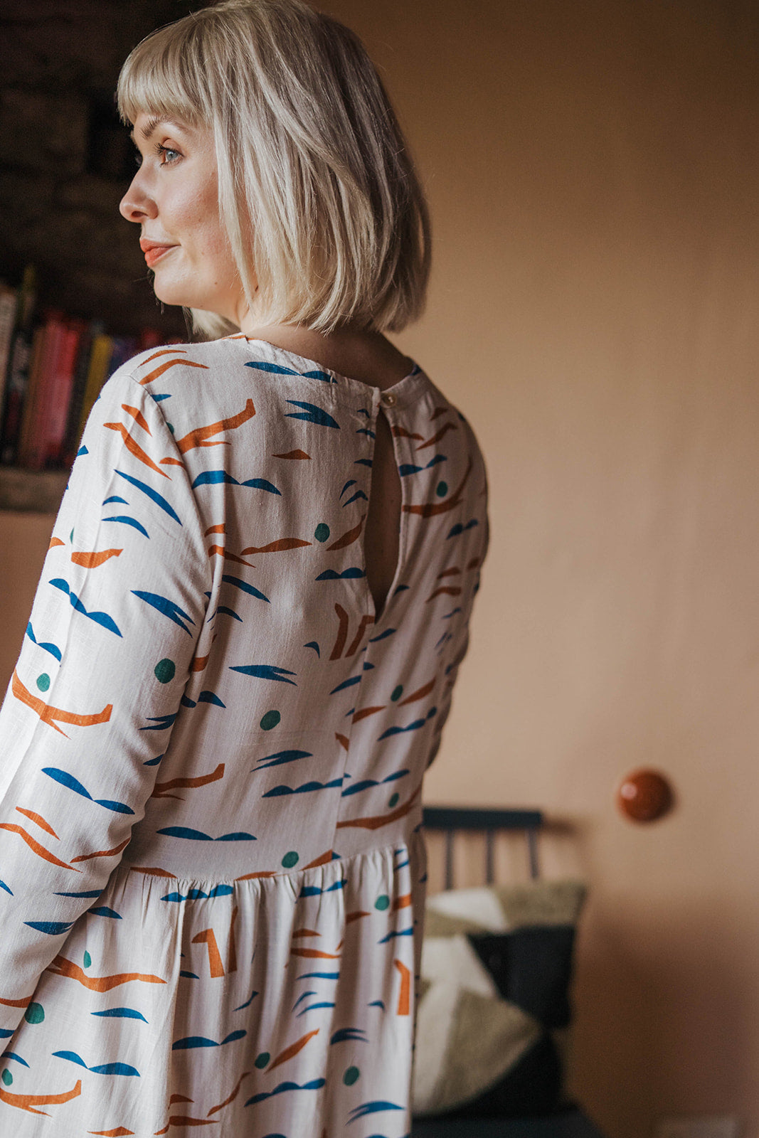 Bobo Choses Off-White Swimming Maxi Dress worn on model
