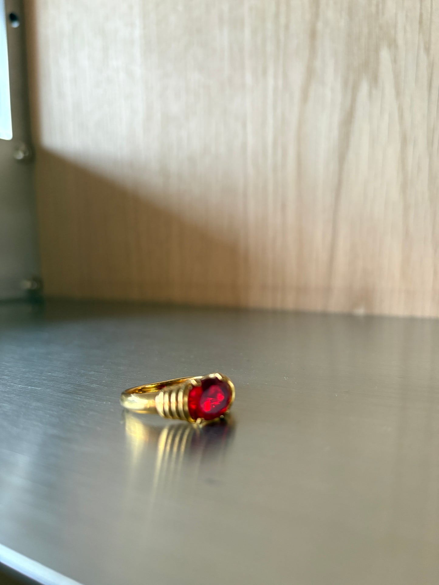 Vintage Ruby Red Dress Ring