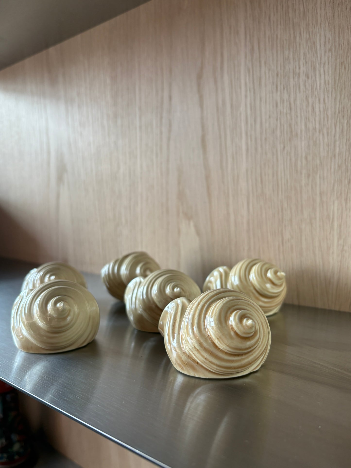 Vintage Ceramic Seashell Napkin Holders - set of 6