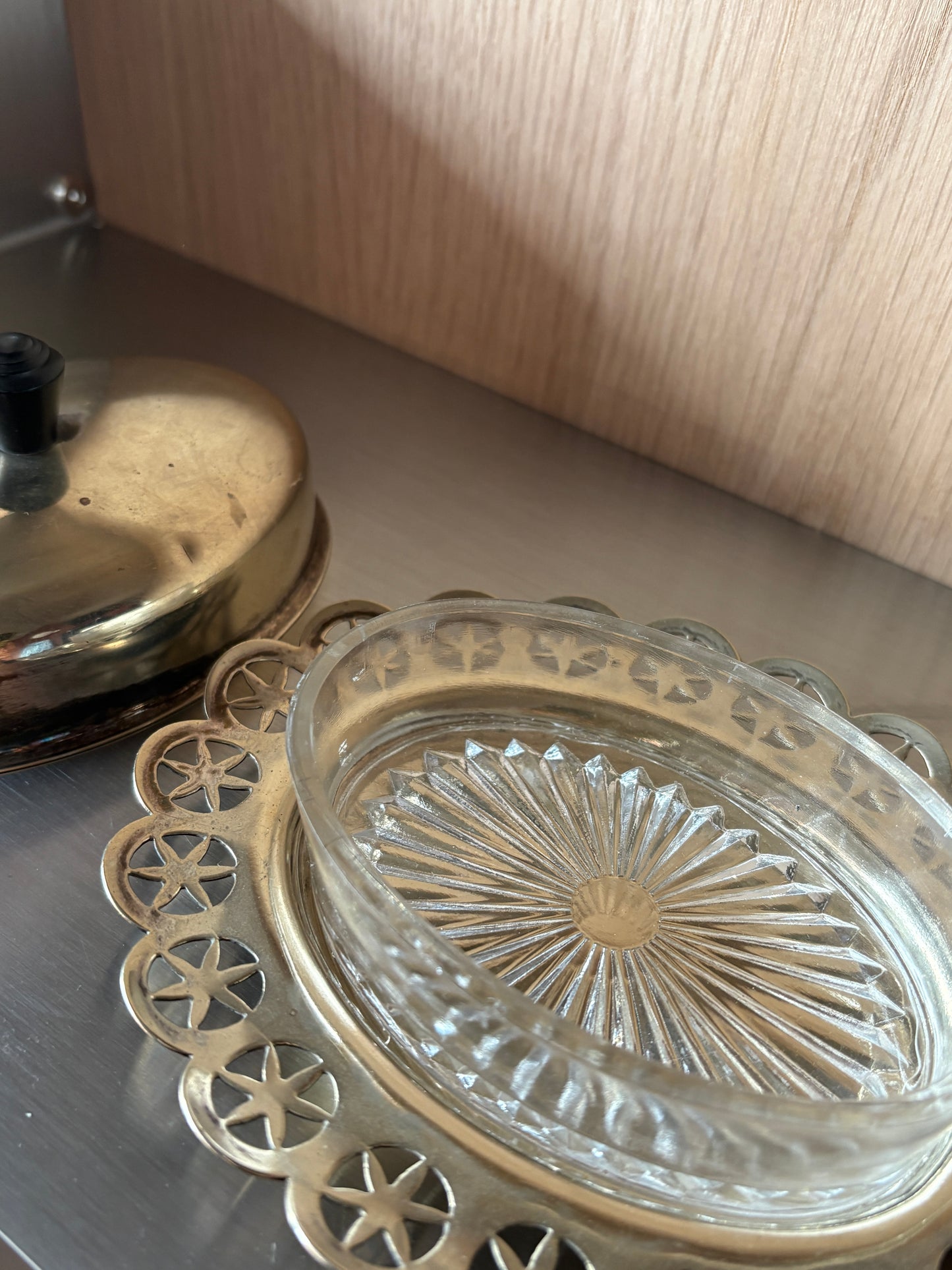 Vintage Silver Art Deco Oval Butter Dish