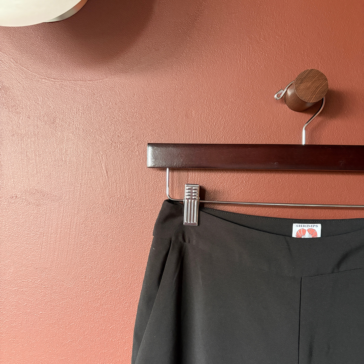 SHRIMPS Black Cropped Crystal Fringed Straight Leg Trousers