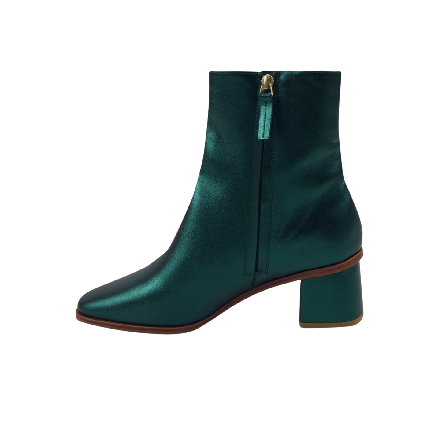 The Tiny Big Sister Green Metallic Boots