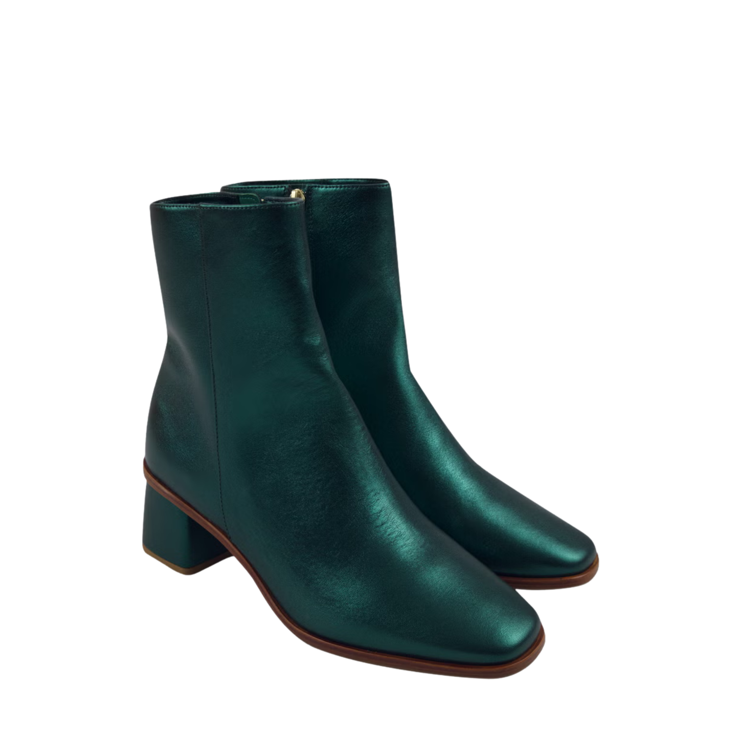 The Tiny Big Sister Green Metallic Boots