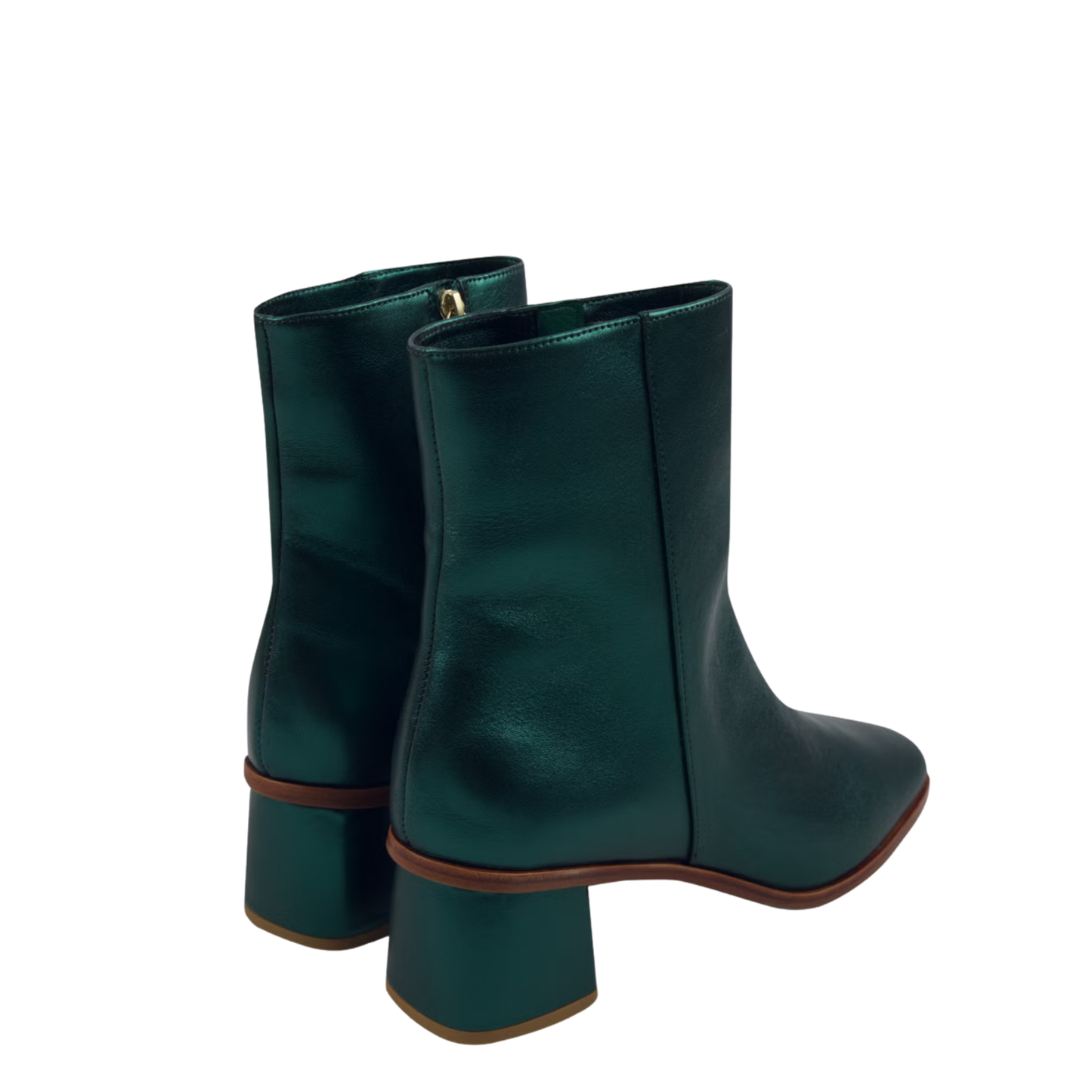 The Tiny Big Sister Green Metallic Boots