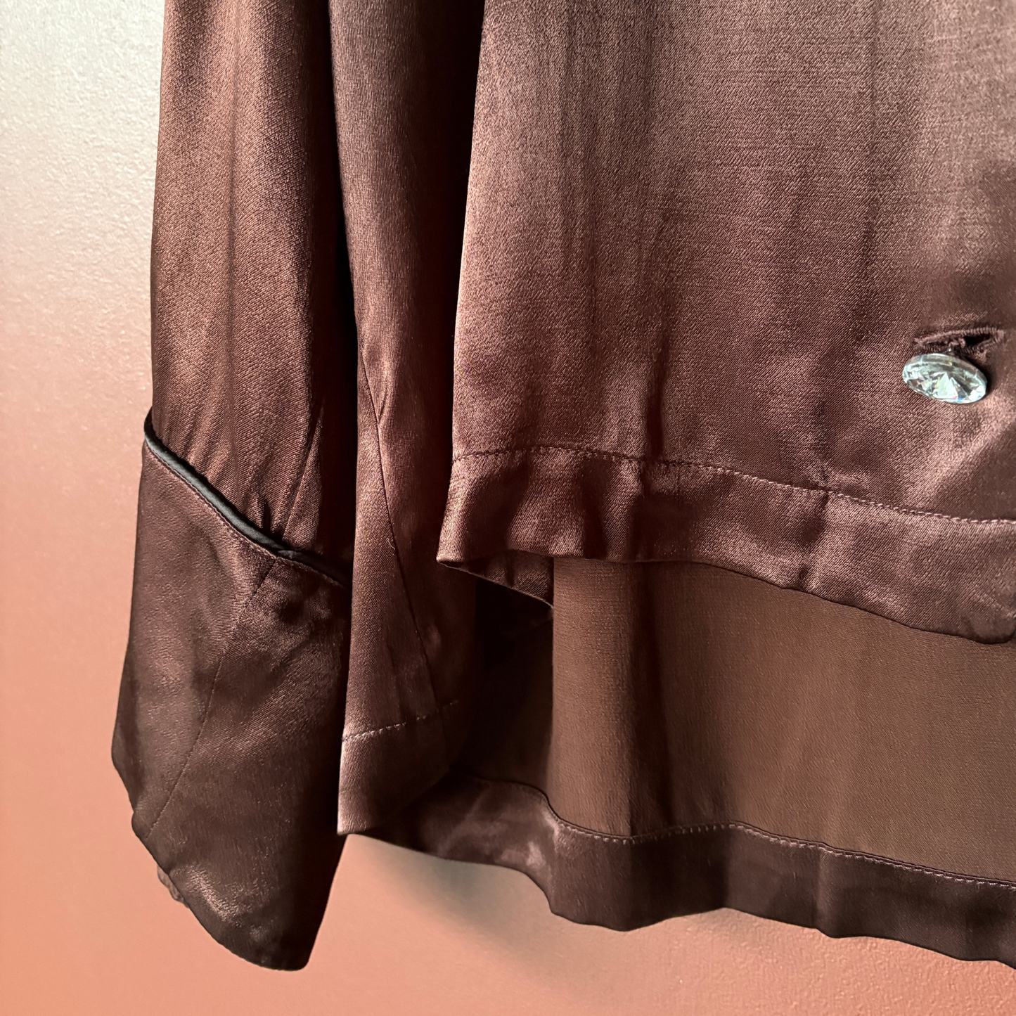 Kitri Chocolate Satin Pyjama Co-Ord