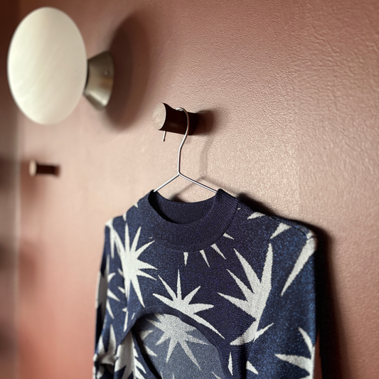 Kitri Navy Lurex Star Maxi Dress