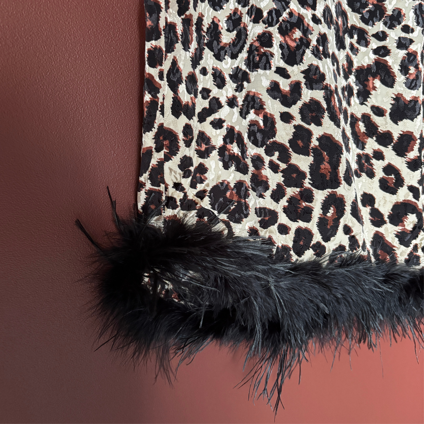 KITRI Animal Print Feather Edge Trousers