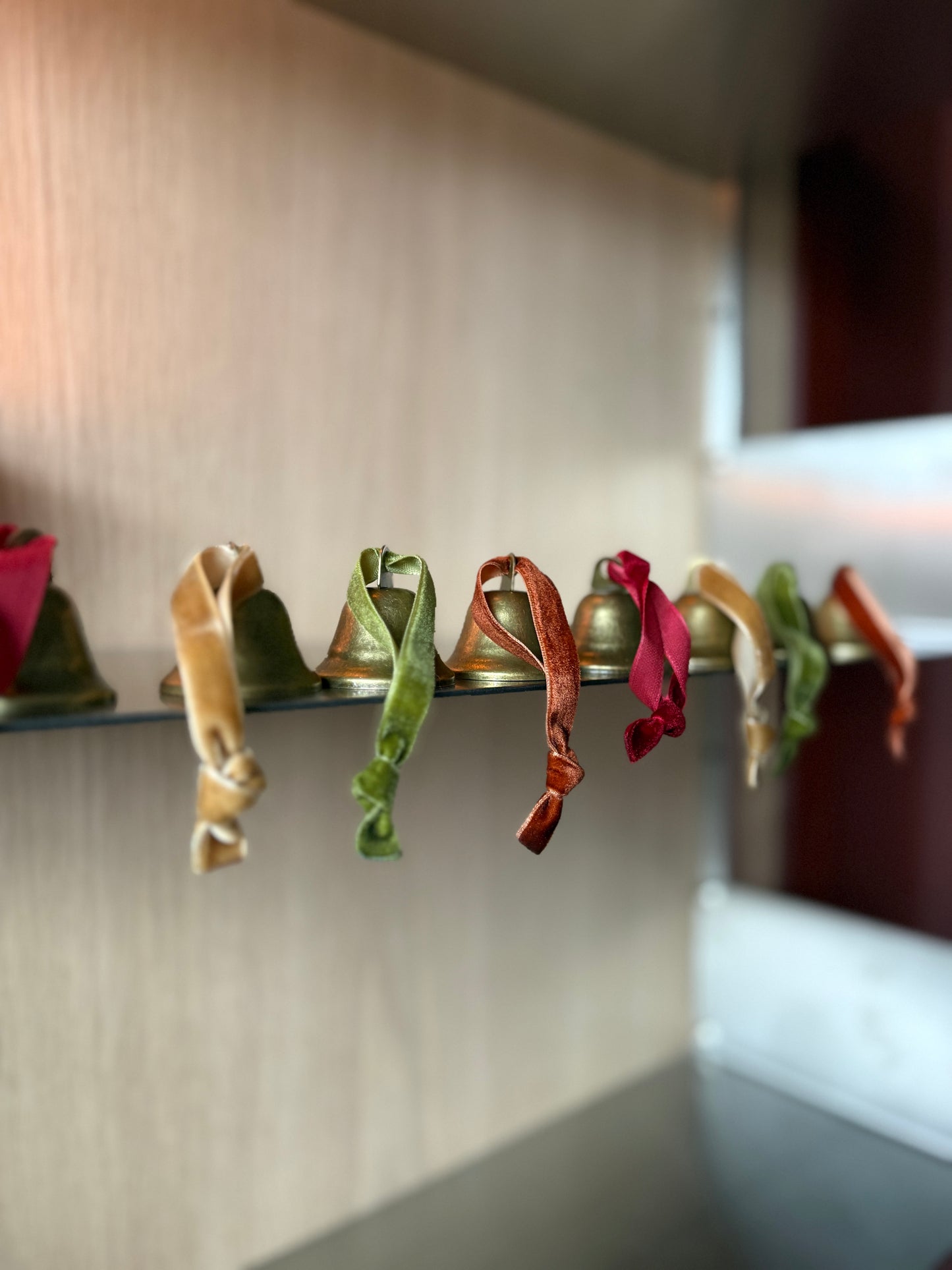 Vintage Mini Antique Christmas Bells - Set of 8