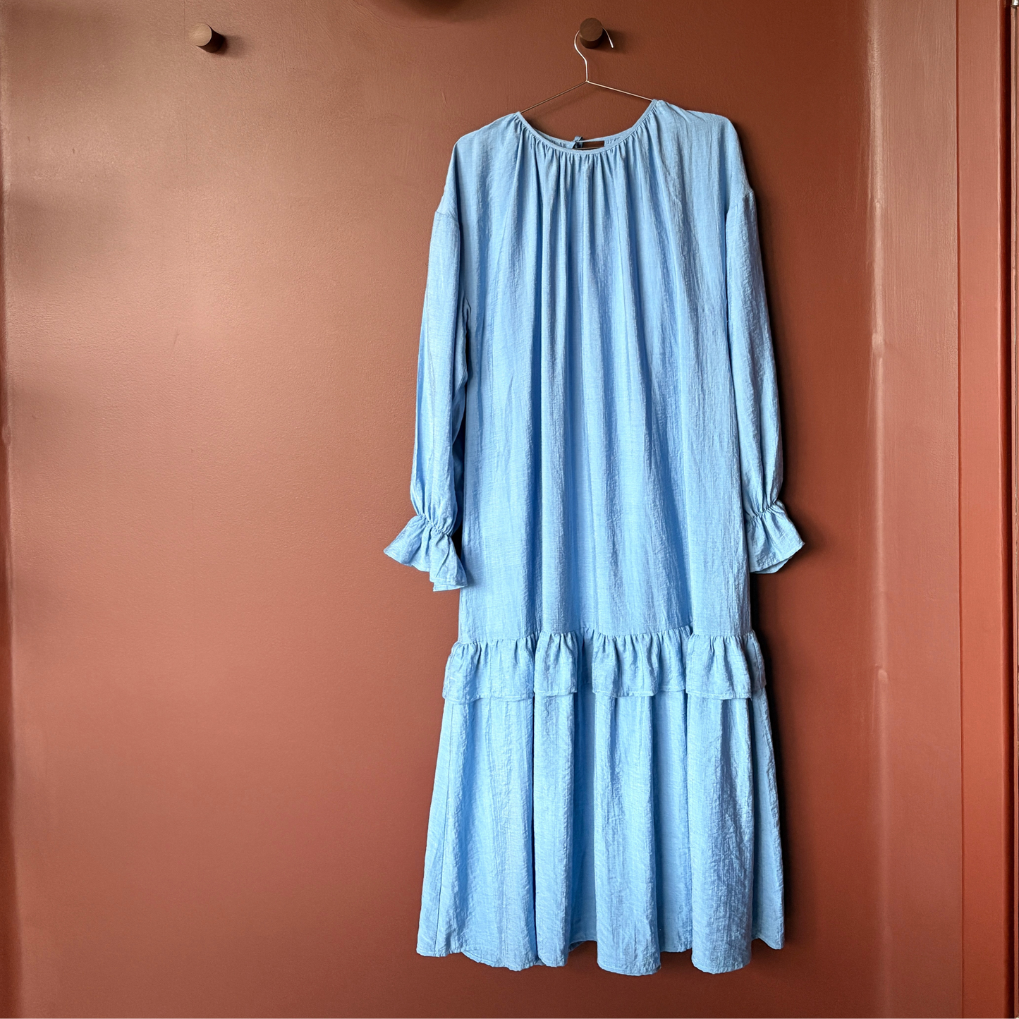 Resume Copenhagen Powder Blue Frill Maxi Dress
