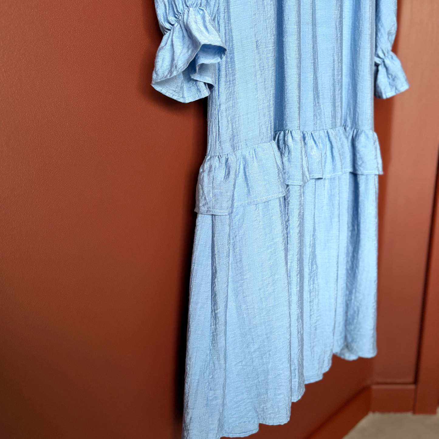 Resume Copenhagen Powder Blue Frill Maxi Dress