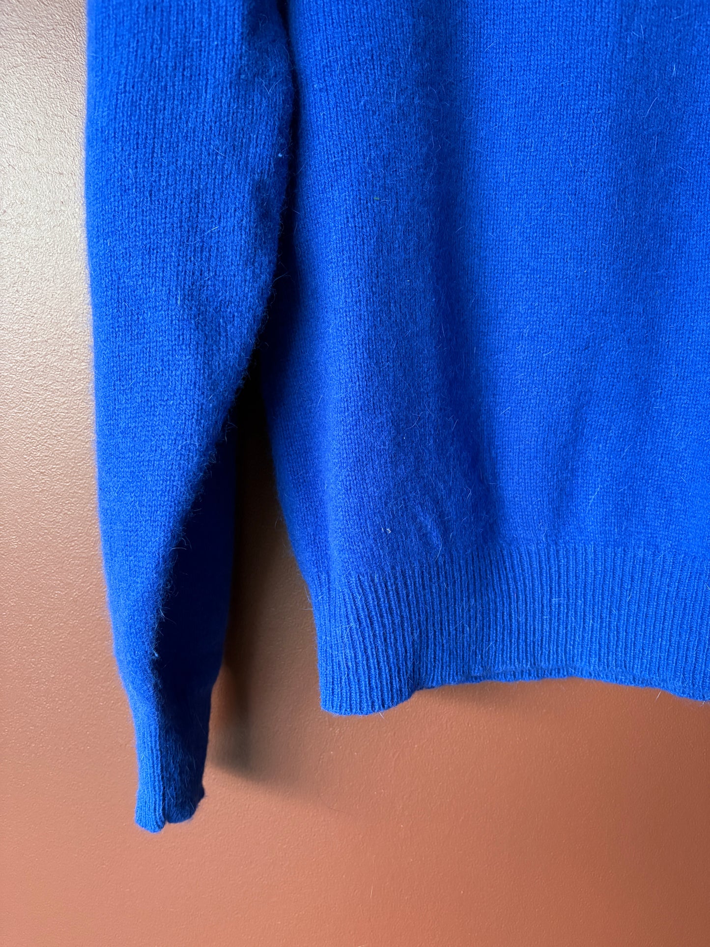 Vintage Cobalt Blue Lambswool Jumper
