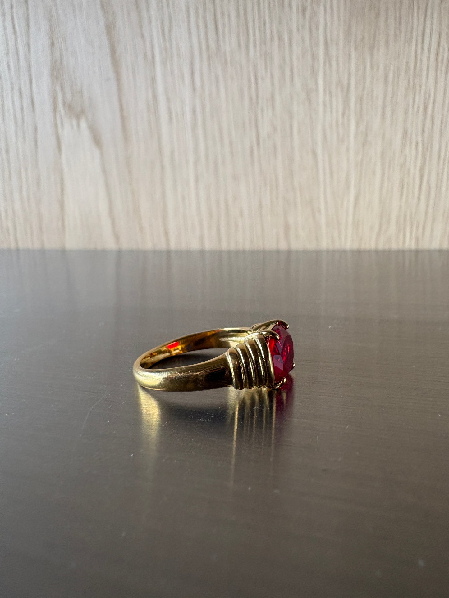 Vintage Ruby Red Dress Ring