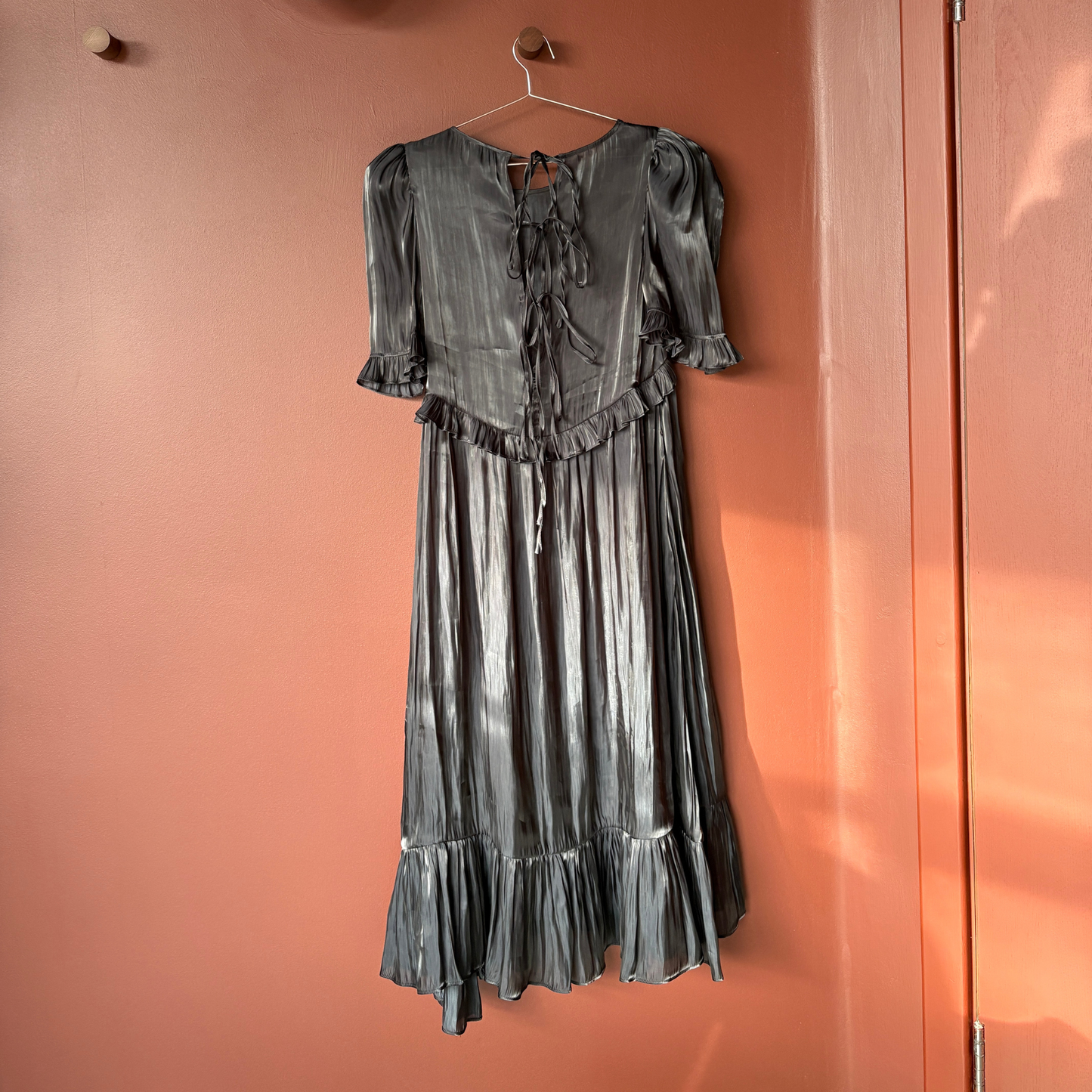 Sister Jane Black Pleateted Midi Dress