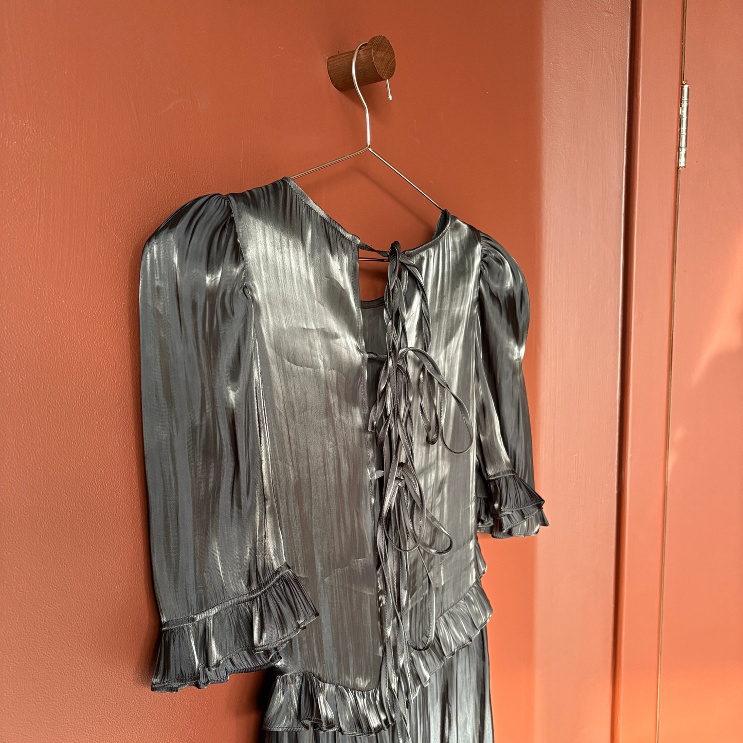 Sister Jane Black Pleateted Midi Dress