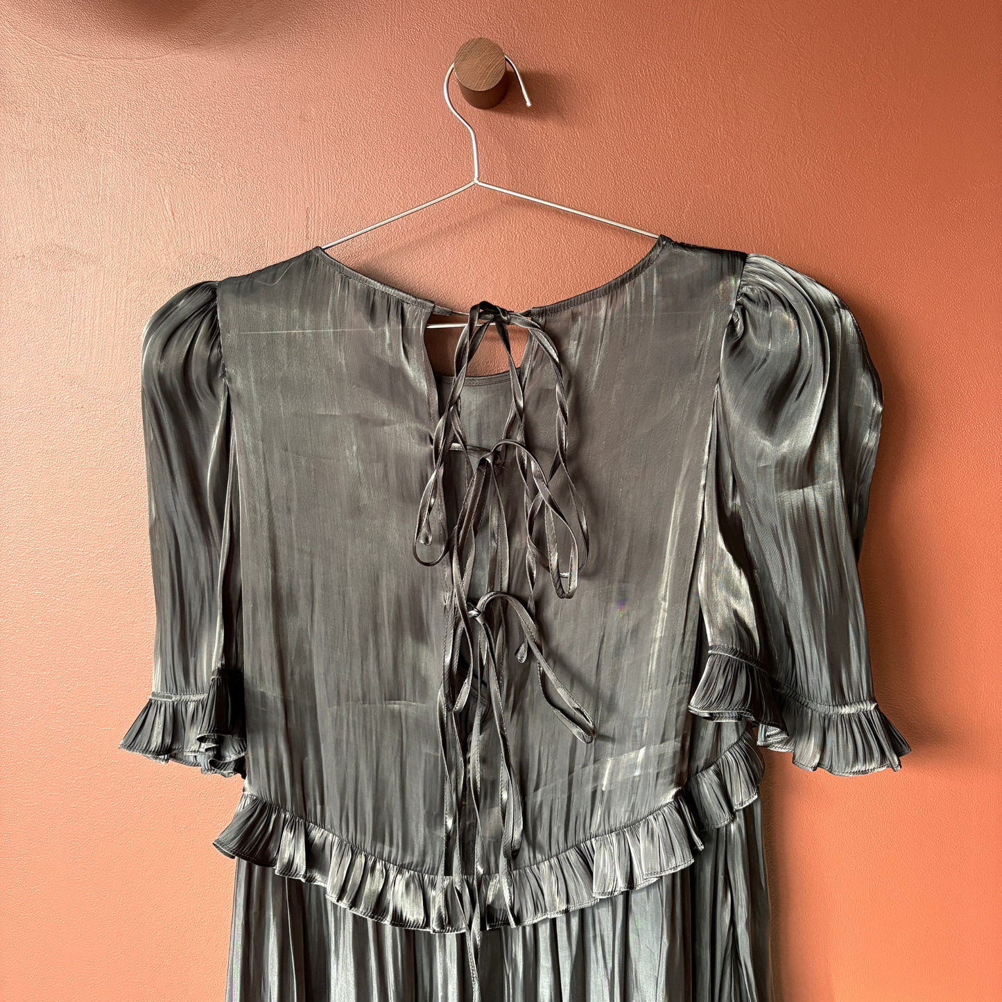 Sister Jane Black Pleateted Midi Dress