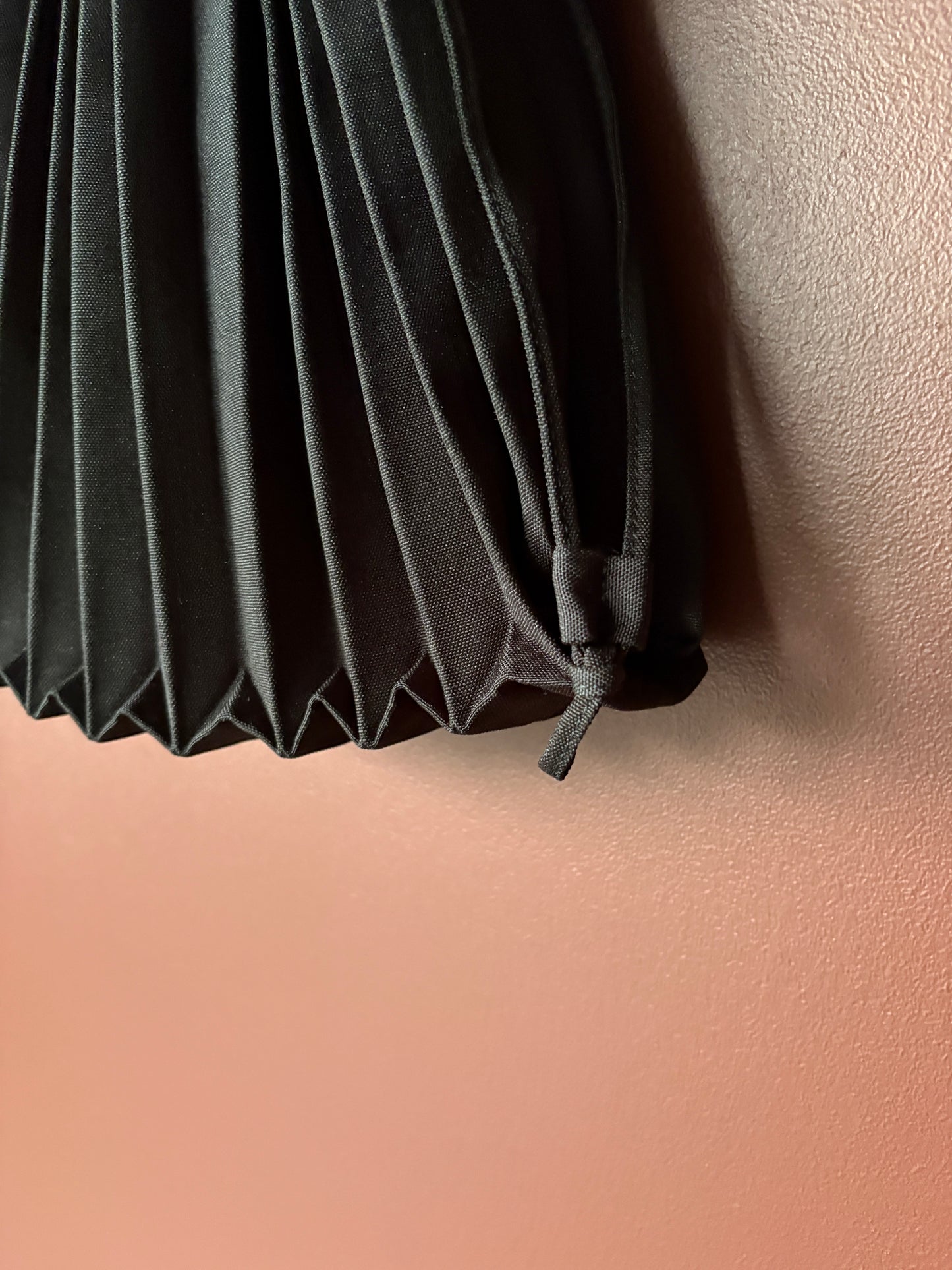 COS Black Pleated Fabric Drawstring Bag