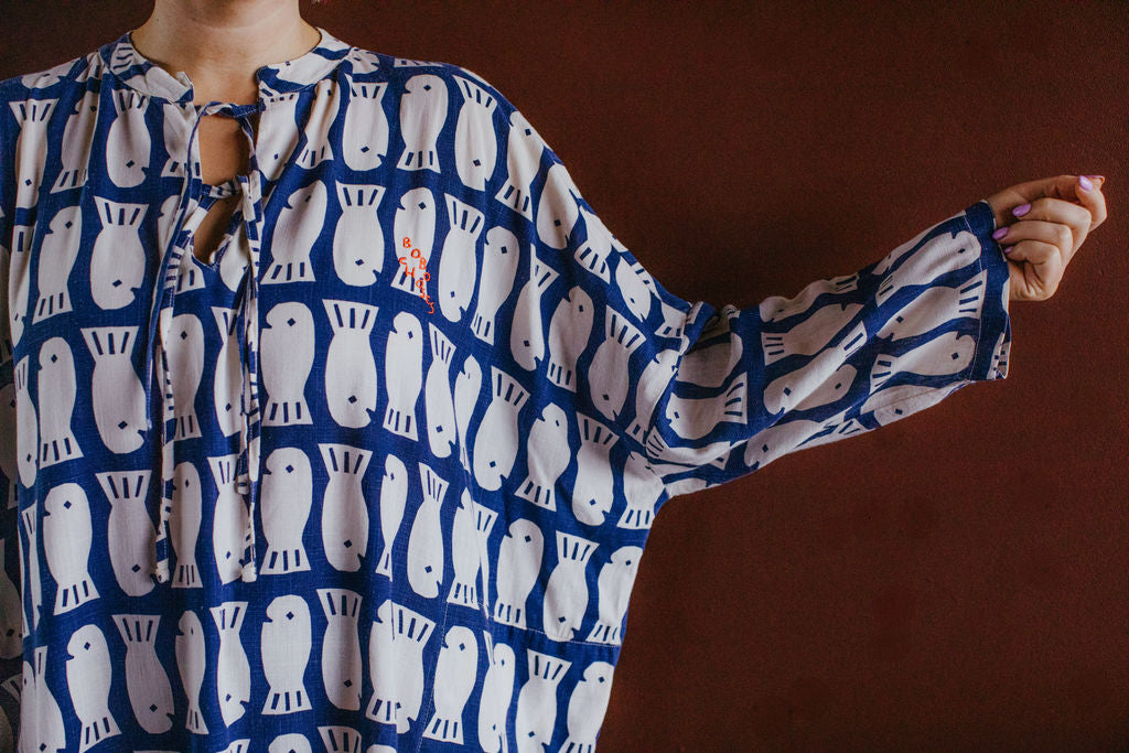 Bobo Choses Navy Lucky Fish Tunic