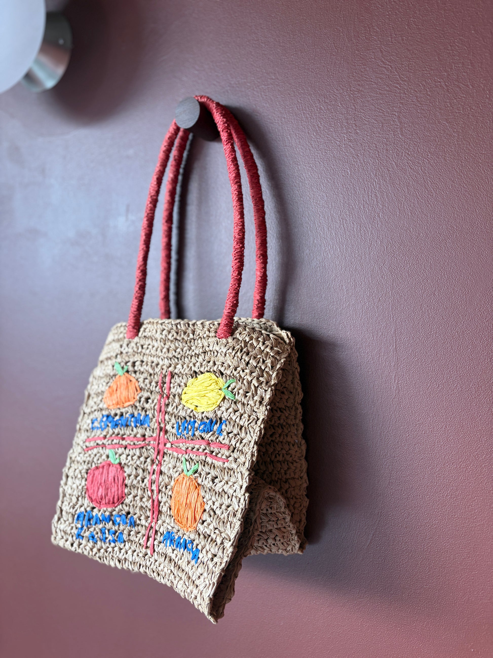Damson Madder Market Fruit Woven Tote Bag