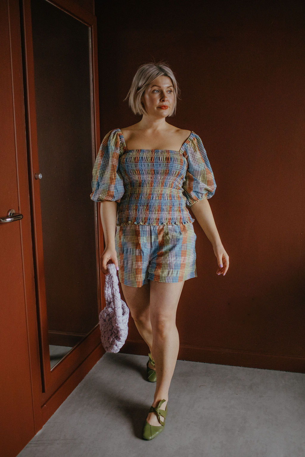 Ganni Pastel Gingham Set