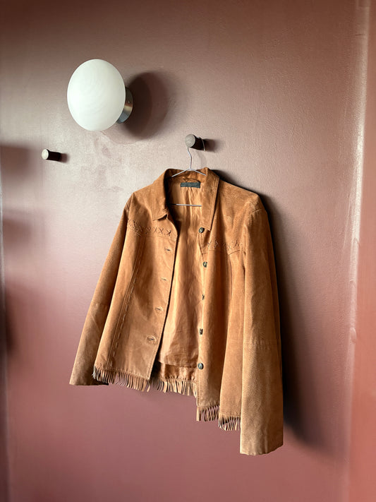 Vintage Tan Suede Western Jacket