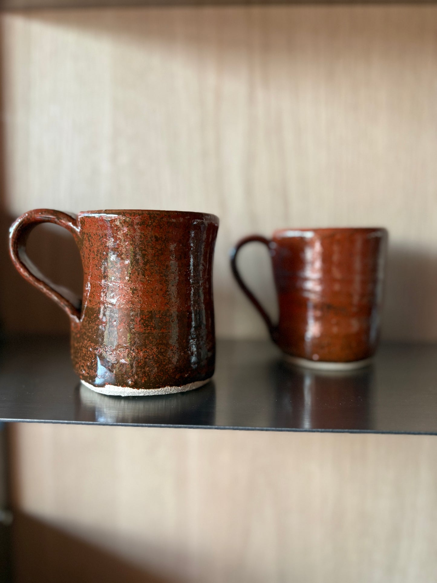 Vintage Wheel-Thrown Rust Stoneware Mug