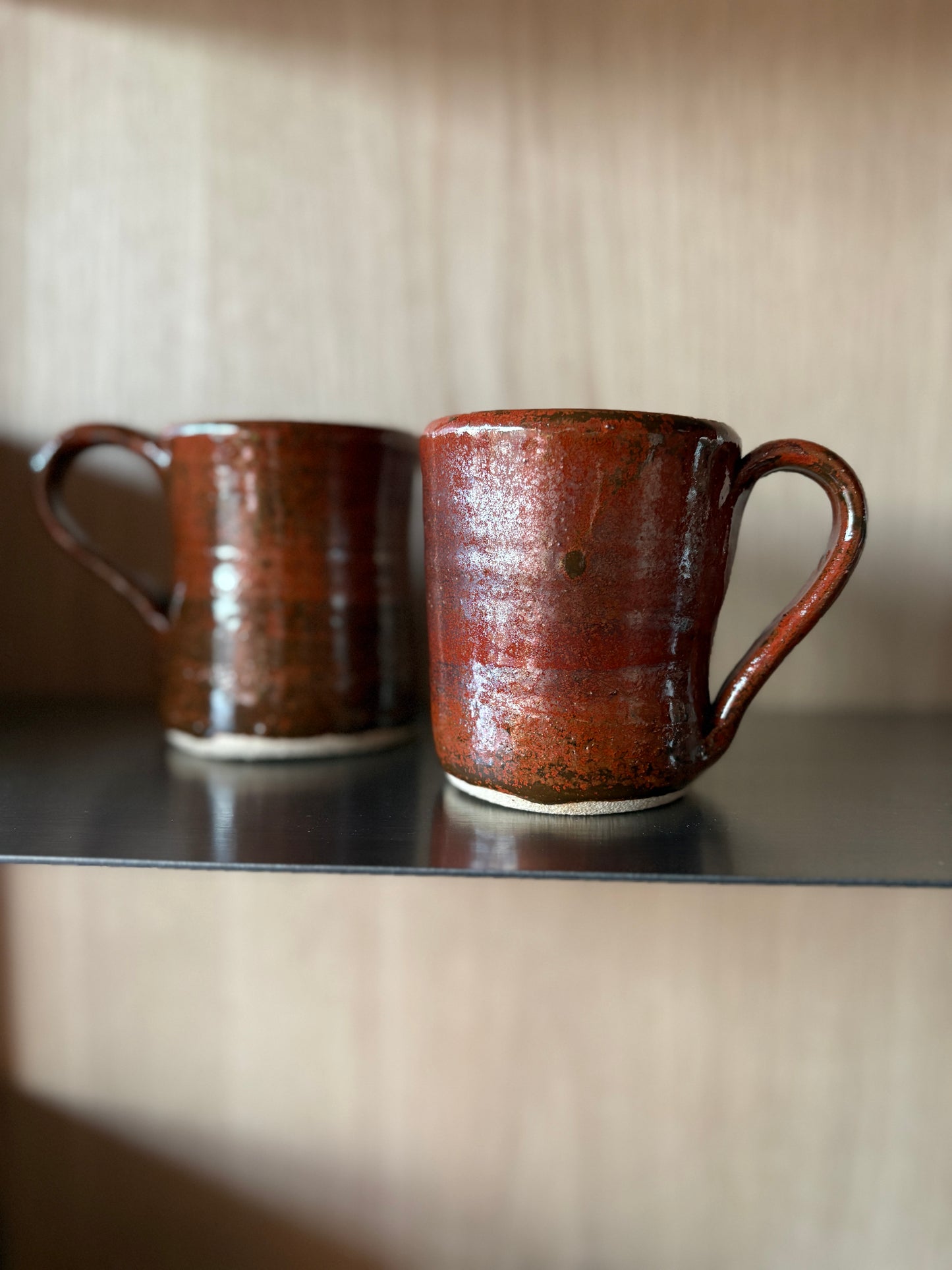 Vintage Wheel-Thrown Rust Stoneware Mug