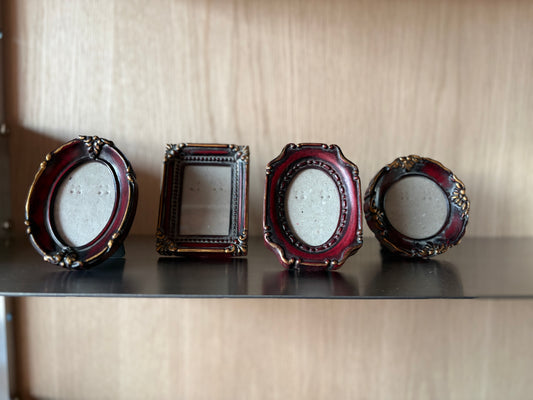 Vintage Mini Wooden Photoframes - Set of 4