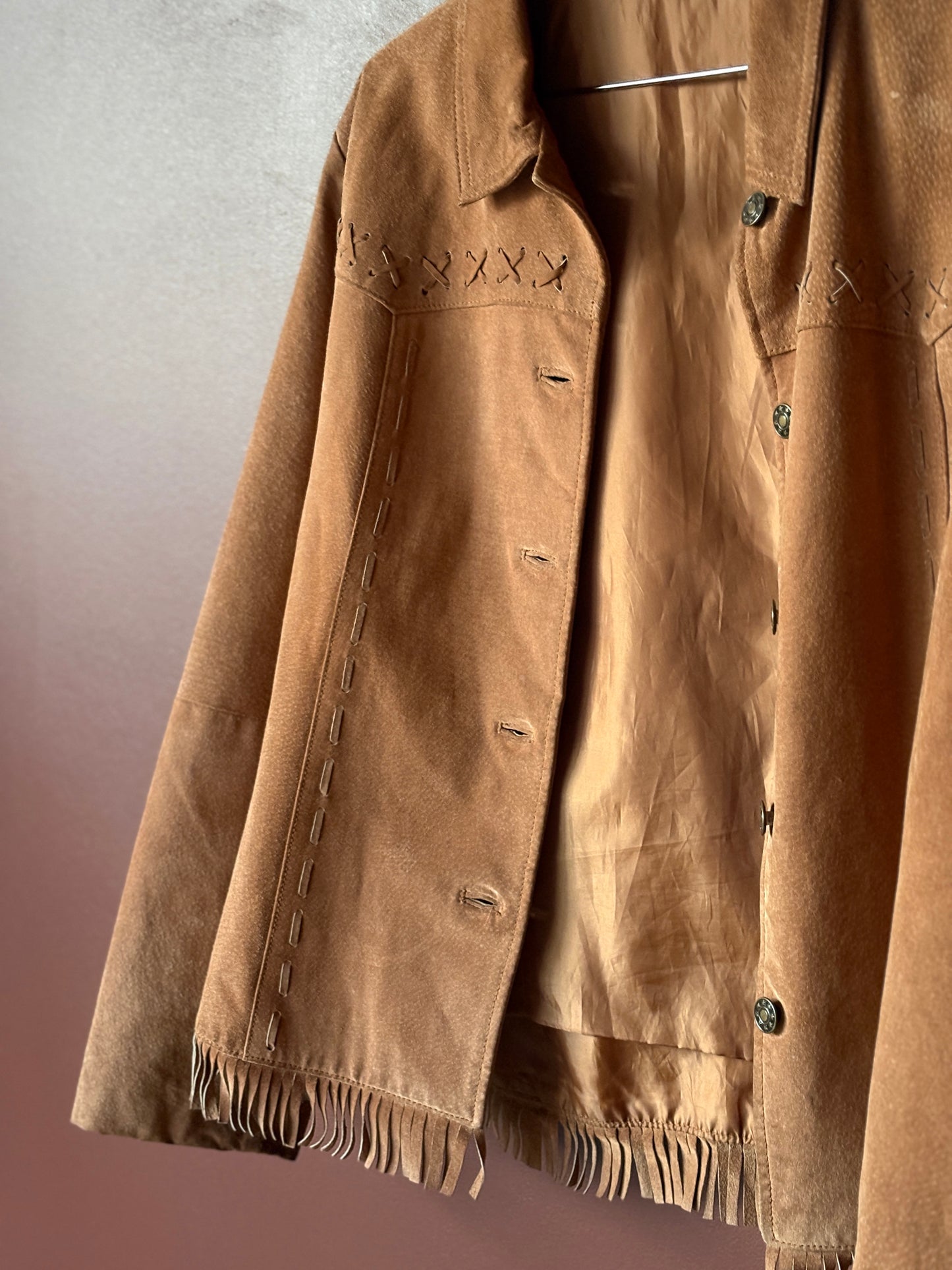 Vintage Tan Suede Western Jacket