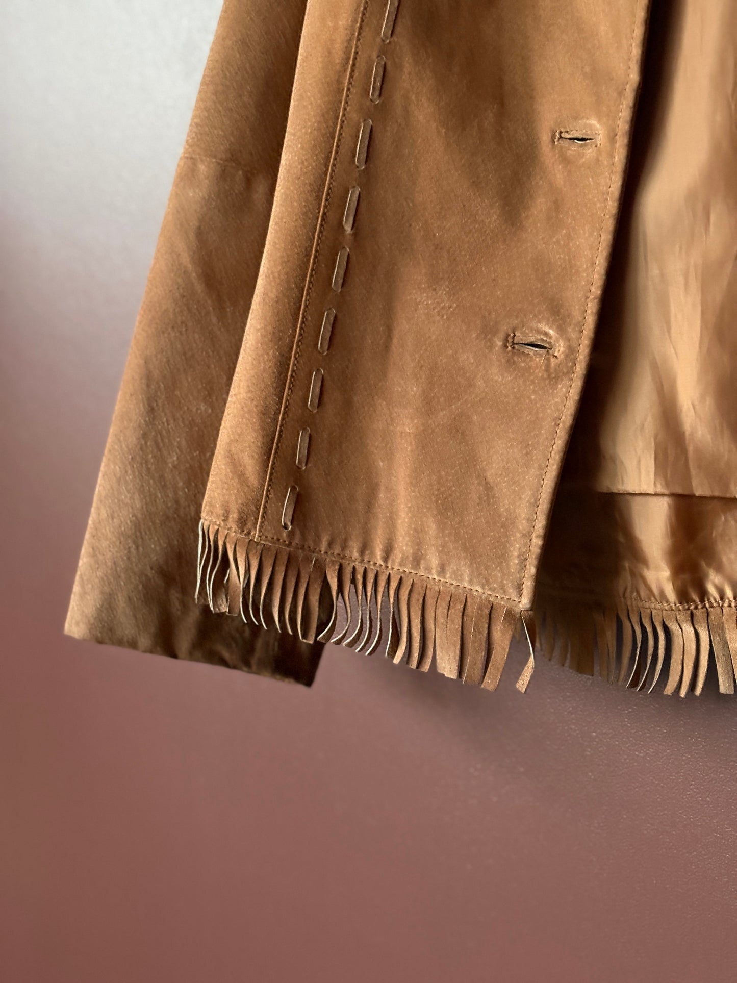 Vintage Tan Suede Western Jacket