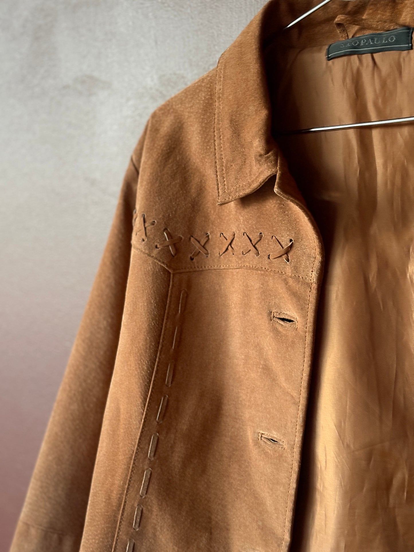 Vintage Tan Suede Western Jacket