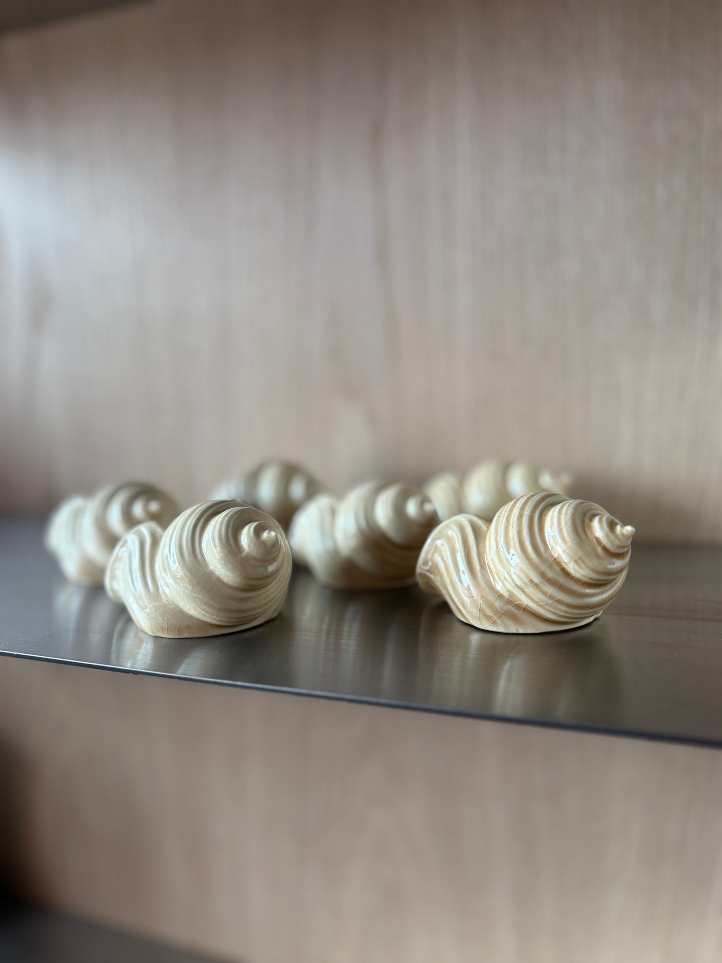 Vintage Ceramic Seashell Napkin Holders - set of 6