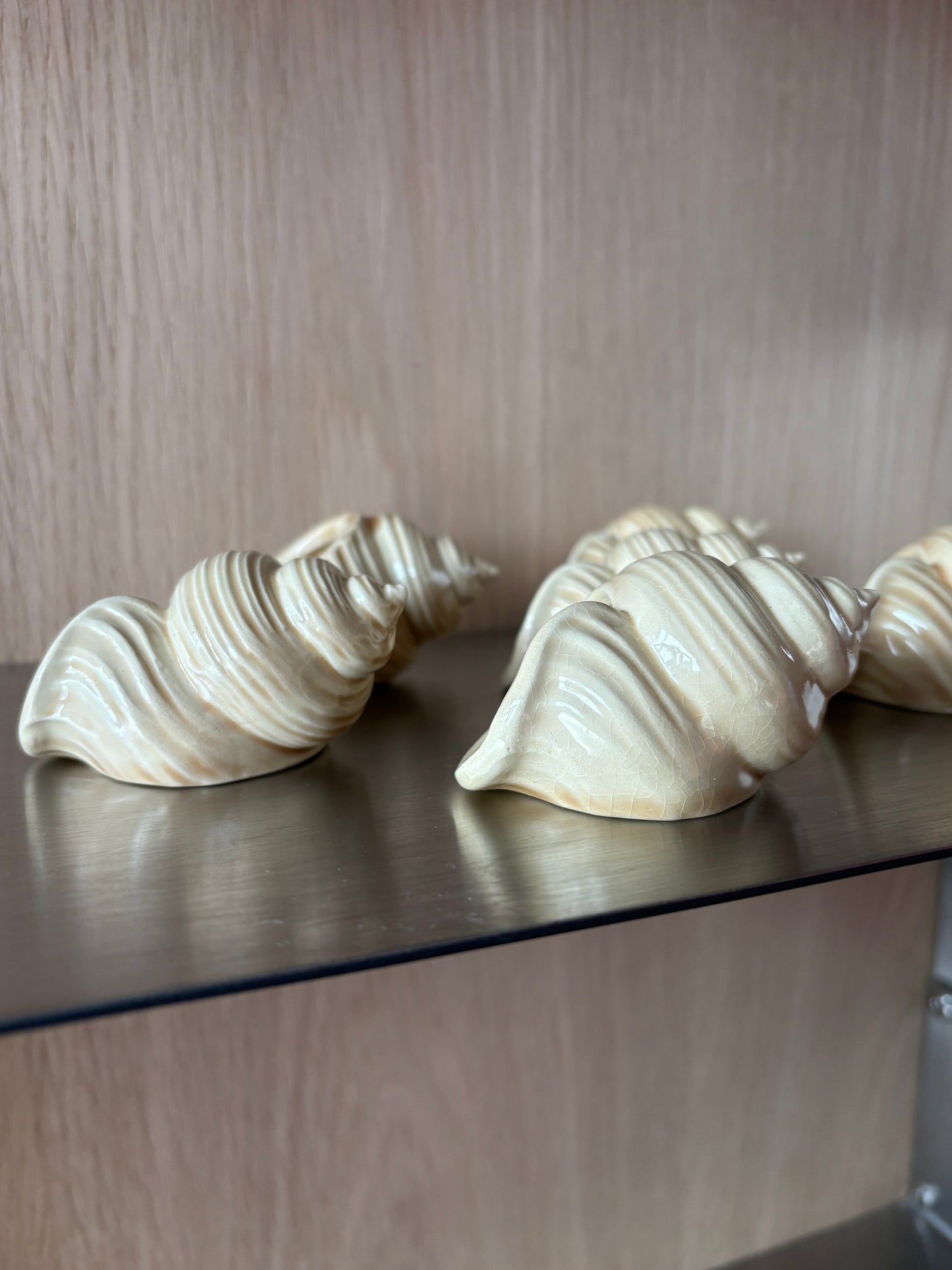 Vintage Ceramic Seashell Napkin Holders - set of 6