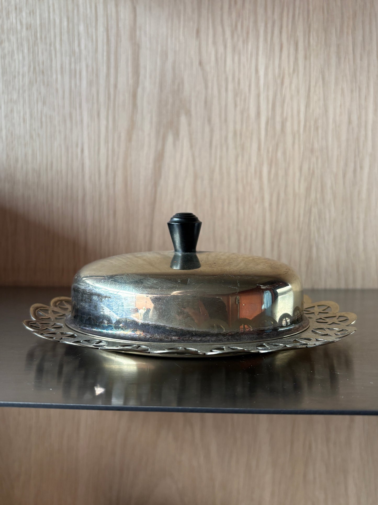 Vintage Silver Art Deco Oval Butter Dish