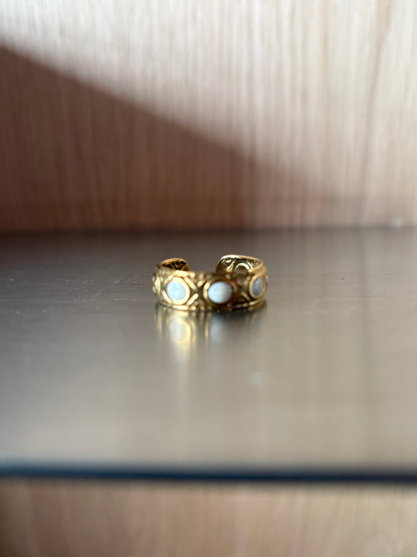 Vintage Gold Ring Opal Stones