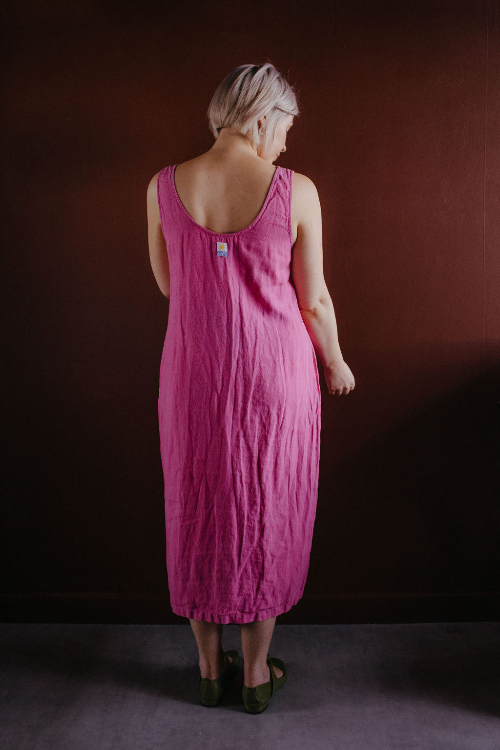LF Markey Cerise Pink Linen Dress