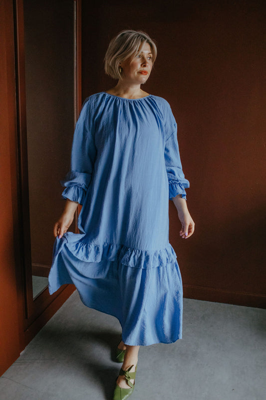 Resume Copenhagen Powder Blue Frill Maxi Dress