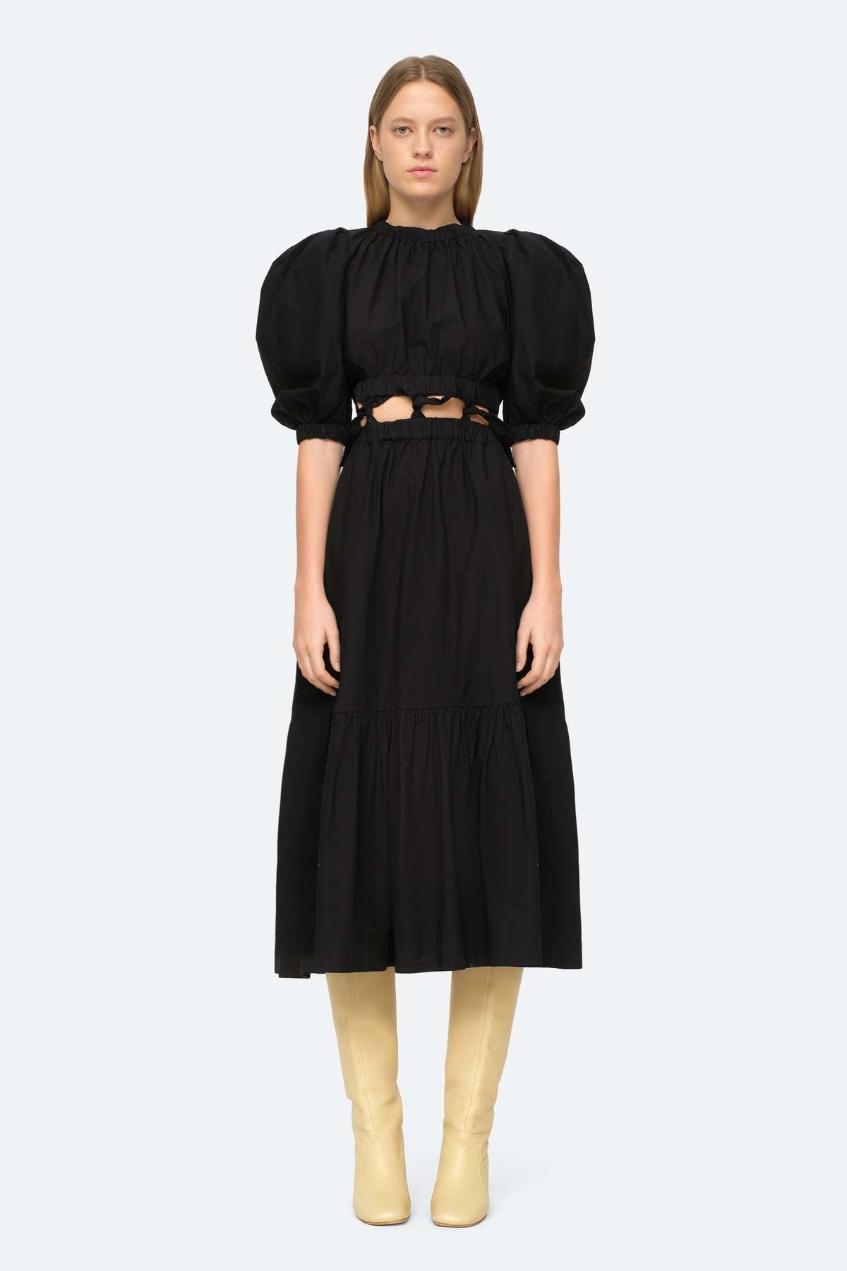 Sea New York Sloan Black Cut-Out Dress