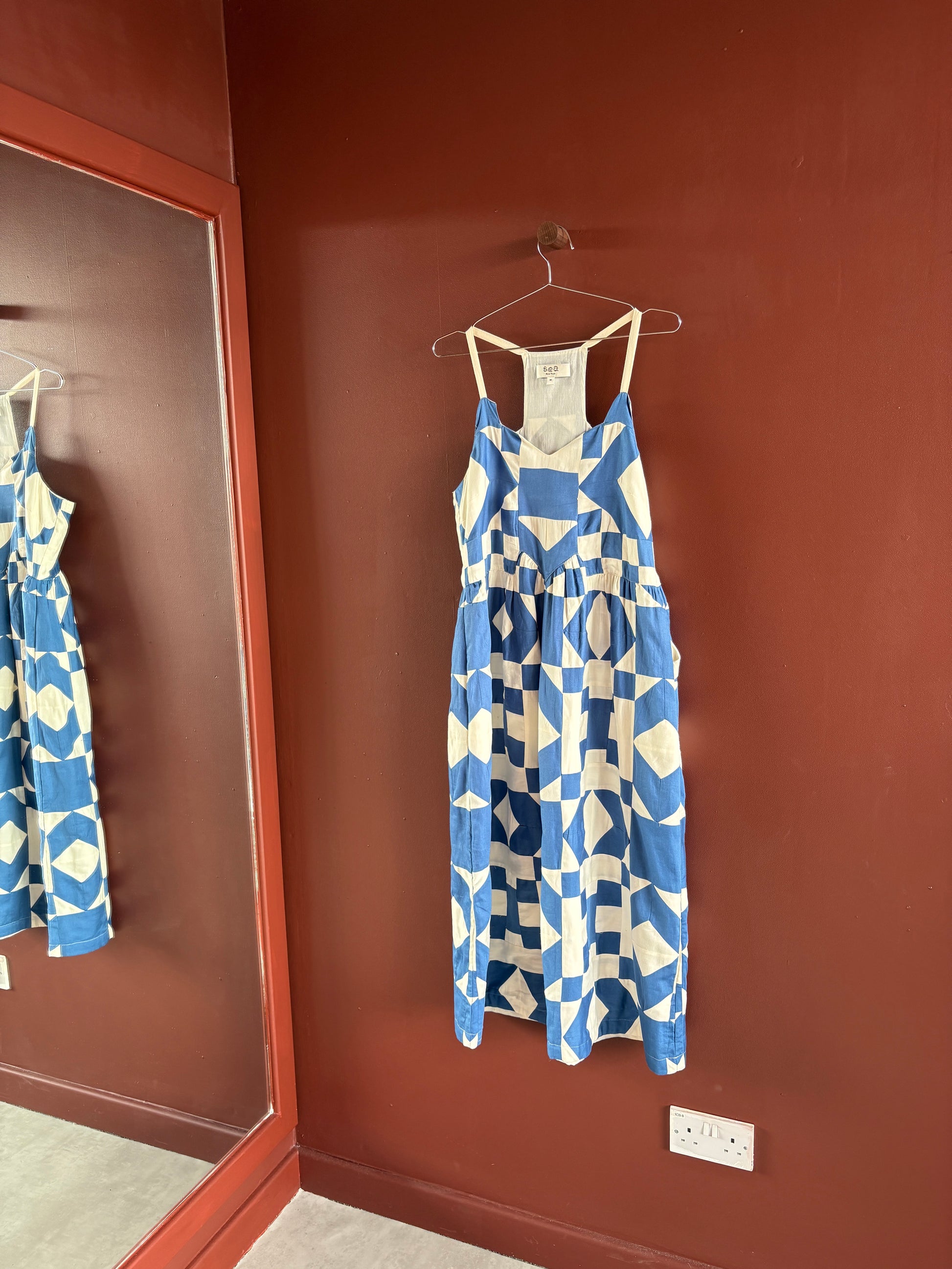 Sea New York Blue Patchwork Dress