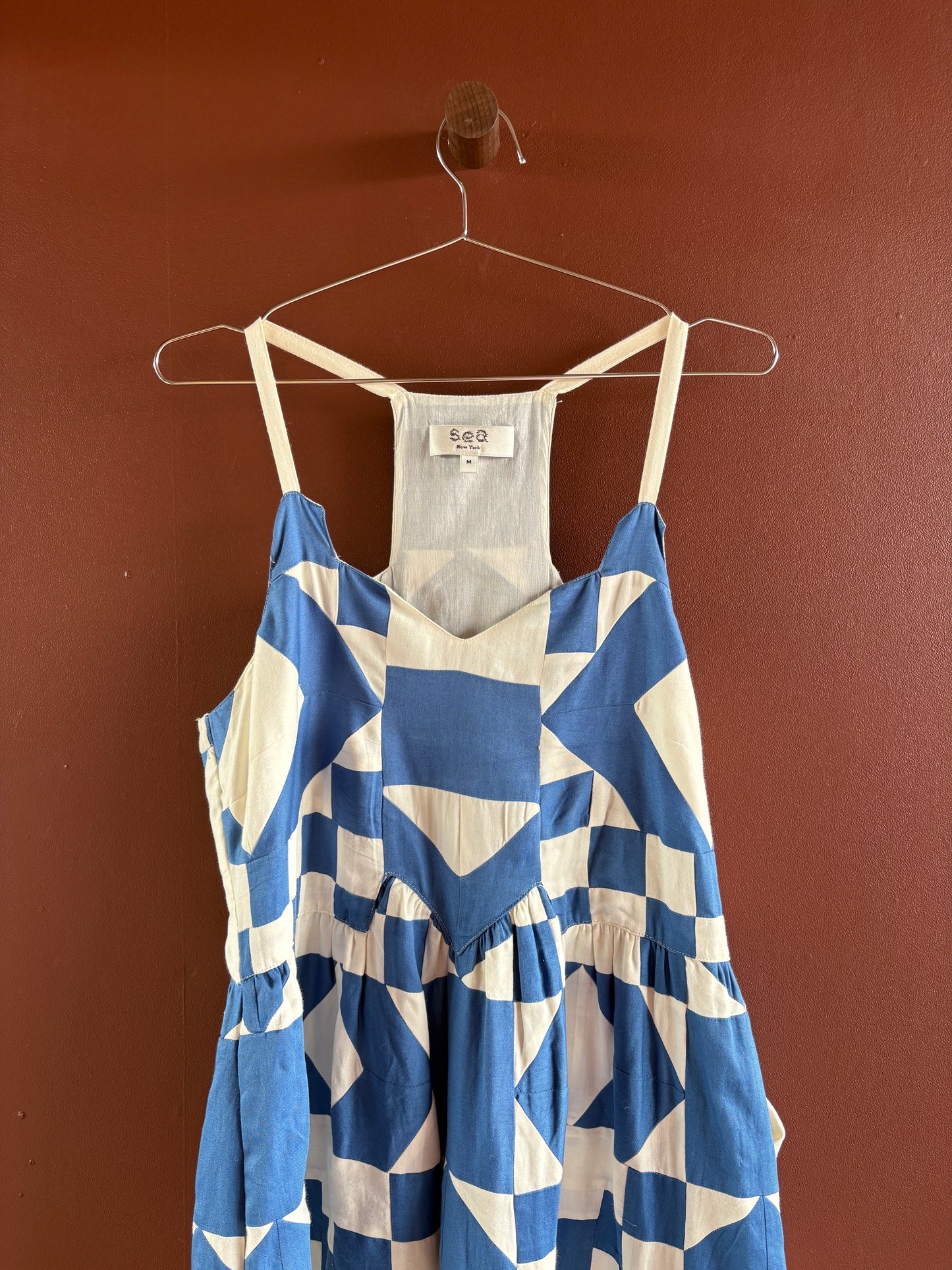 Sea New York Blue Patchwork Dress 3
