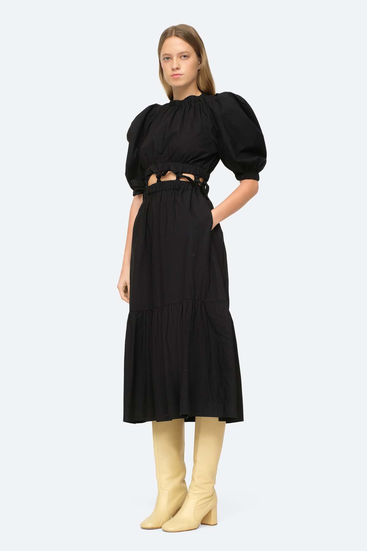 Sea New York Sloan Black Cut-Out Dress